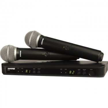 江苏<b>Shure BLX288/PG58 舒尔一拖二手持无线话筒 无线人声麦克风</b>