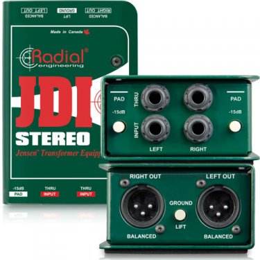 江苏Radial,JDI Stereo,立体声非平衡输入无源DI直插盒,DI盒,隔离变压器