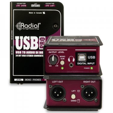 江苏Radial,USB Pro,立体声USB计算机DI直插盒,有源DI盒,USB-Pro,立体声USB DI盒,有源直接盒,多媒体转接盒,主动式DI盒,