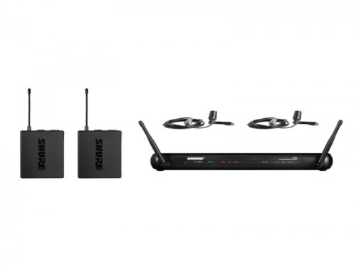 江苏Shure 舒尔 SVX188/CVL 双领夹式话筒系统 胸麦 一拖二无线话筒